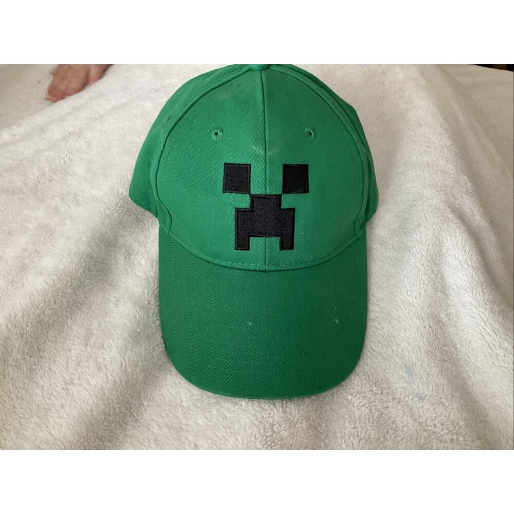 Minecraft Hat Cap Creeper Baseball Green Youth One Size Adjustable SnapBack Jinx